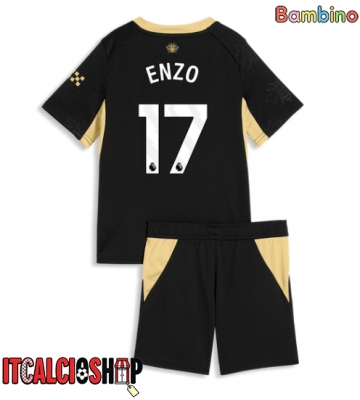 Manchester City Enzo Fernandez #17 Seconda Maglia Bambino 2026-27 Manica Corta (+ Pantaloni corti)
